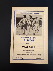 BRIGHTON & HOVE ALBION v WALSALL...1975/76 DIV 3 for sale on Ebay