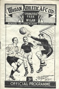 1955/56    WIGAN ATHLETIC v  NETHERFIELD  Lancashire Combination Cup for sale on Ebay