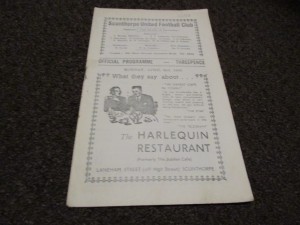 SCUNTHORPE   v  GRIMSBY TOWN (CHAMPIONS SEASON)   1955/6  APRIL 2nd  lincs derby for sale on Ebay