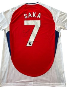 Rare Bukayo Saka Signed Arsenal Home Jersey for sale on Ebay