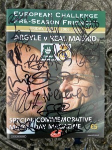 RARE Plymouth Argyle v Real Madrid Signed On Front And Inside By Fabio Capello for sale on Ebay