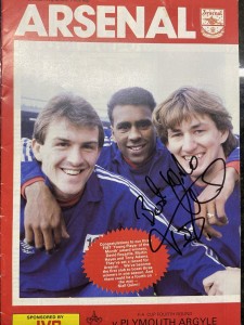 Arsenal v Plymouth Argyle Programme FA Cup 4th Round  1987 Signed By Tony Adams for sale on Ebay