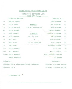 1976/77 PLYMOUTH ARGYLE v CARDIFF CITY South West & Wales Youth League for sale on Ebay