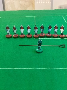 Subbuteo Celluloid Flats  REF 7  West Ham complete  in VGC. for sale on Ebay