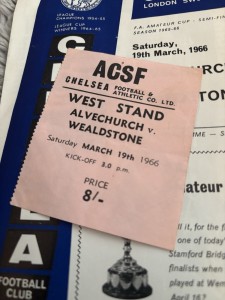 1966 TICKET STUB AMATEUR CUP SEMI FINAL AT CHELSEA ALVECHURCH V WEALDSTONE for sale on Ebay