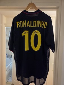 Barcelona 02/04 Player Spec Away/third Shirt XL Ronaldinho for sale on Ebay