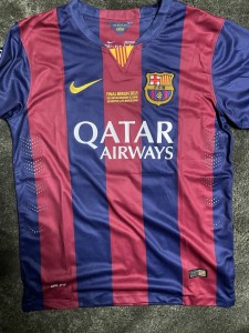 Barcelona 2014/15  Messi Signed  Shirt Champions League Final Print for sale on Ebay