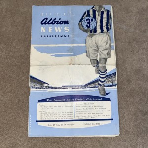 West Bromwich Albion v Charlton Athletic 1/10/55 Vol 47 No.10 for sale on Ebay