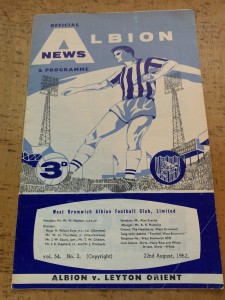 West Bromwich Albion WBA v Leyton Orient 1962/63 for sale on Ebay