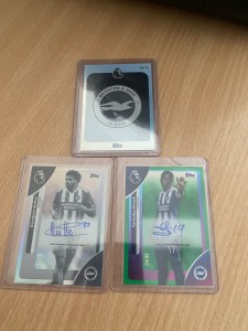 Topps Brighton x3 - Rutter & Minteh autograph and numbered cards for sale on Ebay