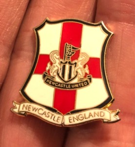RARE NEWCASTLE UNITED - ENGLAND ST GEORGE SHIELD ENAMEL PIN BADGE for sale on Ebay