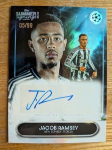Jacob Ramsey Newcastle United Topps Summer Signings Autograph Card Numbered /99 for sale on Ebay
