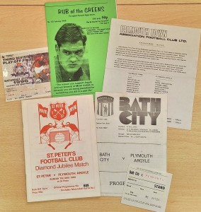 PLYMOUTH ARGYLE MEMORABILIA JOBLOT PICTURED.2Xtickets,St Peter Jersey💎Anniv for sale on Ebay