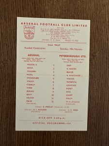 Arsenal  Reserves  v  Peterborough United Reserves   1966/67 (25/30) for sale on Ebay