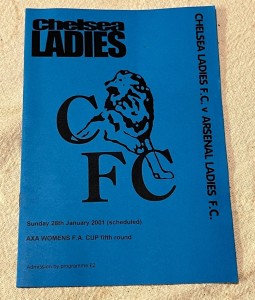 2001 AXA Women's FA cup football programme Chelsea Ladies v Arsenal Ladies for sale on Ebay