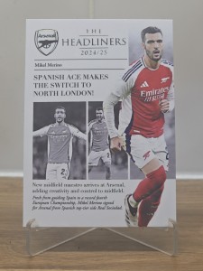 2024-25 Arsenal Futera Club - Mikel Merino The Headliners #AHL-04 #'d 05/22 for sale on Ebay
