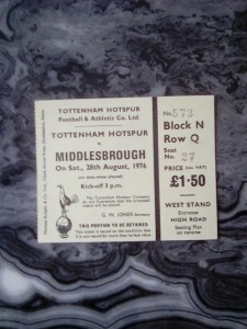 Tottenham Hotspur v Middlesbrough ticket 28/08/1976 for sale on Ebay