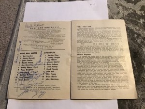 West Ham v Everton Football Programme 8/10/1966 ( Signed by West Ham). for sale on Ebay
