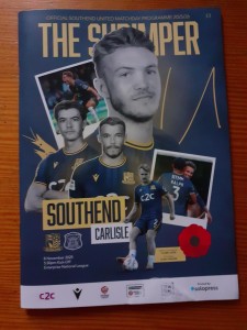 Southend United v Carlisle Programme : 8/11/25 : New but with Marks on Back for sale on Ebay
