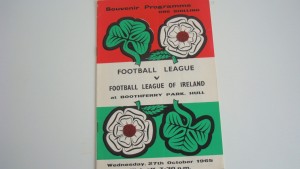 FOOTBALL LEAGUE v FOOTBALL LEAGUE OF IRELAND OCTOBER 1965 for sale on Ebay