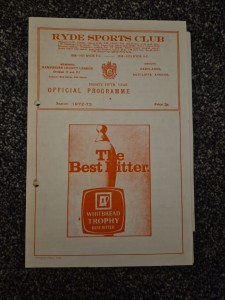 1972-73 HAMPSHIRE SENIOR CUP FINAL REPLAY - NEWPORT (IOW) V WATERLOOVILLE  for sale on Ebay