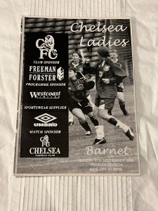 1996 Womens football programme Chelsea Ladies v Barnet Ladies for sale on Ebay