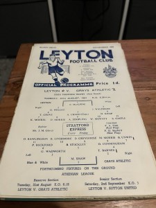 Leyton v Grays Athletic Essex Thameside Trophy S/S Programme Season 1961-1962 for sale on Ebay