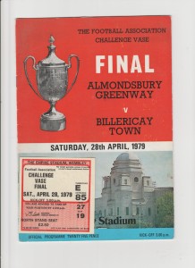 1978-79 Almonsbury Greenway v Billericay Town - F A Vase Final @ Wembley Stadium for sale on Ebay