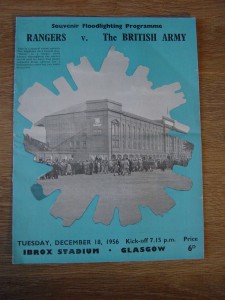 1956 GLASGOW RANGERS v THE BRITISH ARMY - DUNCAN EDWARDS MANCHESTER UNITED for sale on Ebay