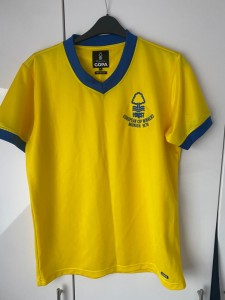Nottingham Forest yellow retro 1979 European Cup winners shirt  for sale on Ebay