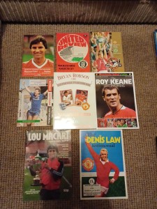Manchester United Players Testimonial Matches Programmes  X 8 for sale on Ebay
