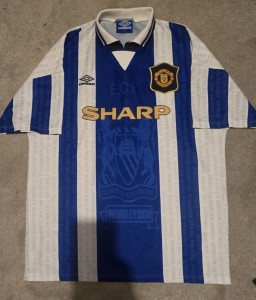 MANCHESTER UNITED 1995 1996 THIRD JERSEY UMBRO Vintage Rare Shirt XL for sale on Ebay