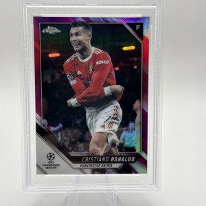 2021/22 Cristiano Ronaldo UCL Manchester United Pink Refractor PSA Mint 9 /175 for sale on Ebay