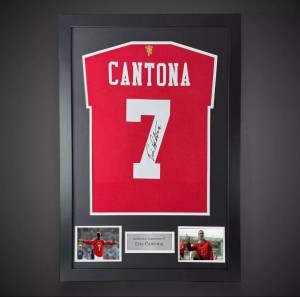 Eric Cantona Hand Signed And Framed Manchester United Shirt BID for sale on Ebay
