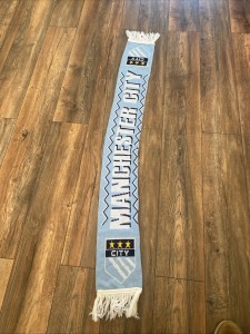 Manchester City Champions Football Scarf Good Used Condition for sale on Ebay