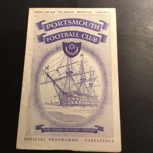 Programme  Portsmouth v West Bromwich Albion  24th April 1954  Division 1 for sale on Ebay