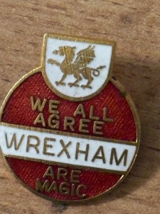 A VINTAGE WREXHAM COFFER ENAMEL BADGE CYMRU THE RACE COURSE GROUND for sale on Ebay