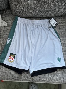 Wrexham Fc Shorts (rare Green- Silver) for sale on Ebay