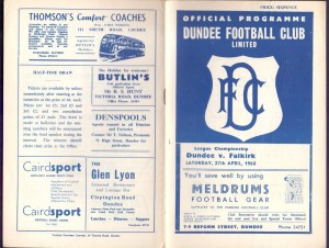 Programme Dundee v Falkirk League Championship 27-4-1968 for sale on Ebay