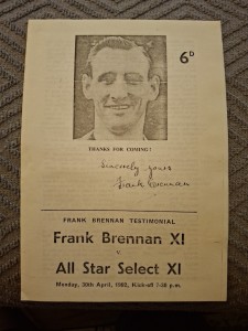 Frank Brennan XI v All Star XI test prog.  * 30/4/1962  North Shields Newcastle  for sale on Ebay