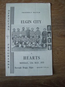 1975 FRIENDLY : ELGIN CITY v HEARTS for sale on Ebay