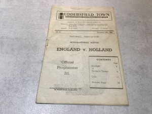 RARE England v Holland 1946/47 International @ Huddersfield - 27th November 1946 for sale on Ebay
