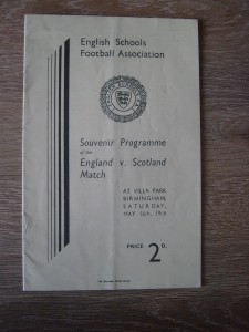 1935/36 SCHOOLS INTERNATIONAL : ENGLAND v SCOTLAND @ ASTON VILLA for sale on Ebay