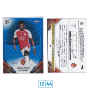 Jade Bukayo Saka Blue Refractor /75 2023-24 Topps UEFA  Arsenal for sale on Ebay
