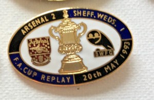 F.A. Cup Final Replay 1993 Arsenal v Sheffield Wednesday Badge for sale on Ebay
