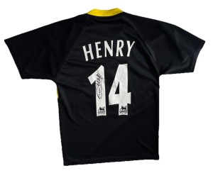 THIERRY HENRY Signed Rare Original Arsenal 2005-06 Small Training Shirt #14 COA for sale on Ebay