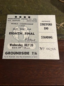 1966 World Cup ticket 20 July 1966 - Manchester United FC Stratford end for sale on Ebay
