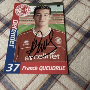 Ex Footballer Franck Queudrue Hand Signed Autograph for sale on Ebay