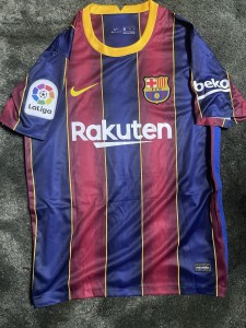 Barcelona 2021/22  Shirt Signed Messi 10 Liga Patches for sale on Ebay