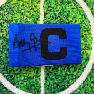 Andy Goram Of Scotland, Rangers & Man UTD Signed Captains Armband wCOA for sale on Ebay